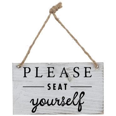 Please Seat Yourself Bathroom Sign - Funny & Polite Sort Of
